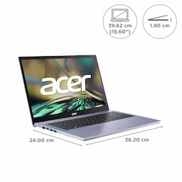 Acer Aspire 3 A315-59 (NX.K6SSI.002) Pure Silver Laptop , Core i3 12th Gen, 8GB RAM, 512GB SSD, Intel UHD Graphics, MS Office, Windows 11 Laptop.