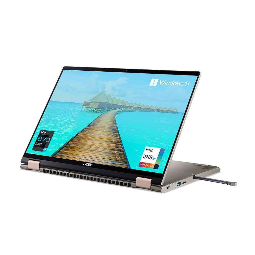Acer Spin 5 Laptop with Stylus Intel Core i7 12th Gen, 16 GB RAM, 1 TB SSD, 35.6 cm (14") WQXGA 2560 x 1600 Touchscreen Display, 1.3 Kg, Windows 11 Home/ MS Office