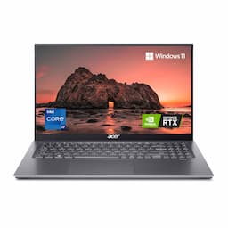 Acer Swift X Powerful Thin & Light Laptop 16.1 inch Full HD 100% sRGB Display, Intel Core i7-11390H Processor, RTX 3050 Ti 4GB GDDR6 Graphics ,1 TB SSD , 16GB RAM, Fingerprint Reader, Windows 11 Home MS Office