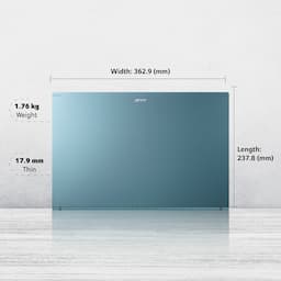 Acer Aspire 5 A515-57 (NX.K2USI.004) Thin and Light Laptop, 15.6 Inch, Glacier Blue, Intel Core i5 12th Gen, 8 GB RAM, 512 GB SSD, 1.76 kg, Windows 11 Home with MS Office
