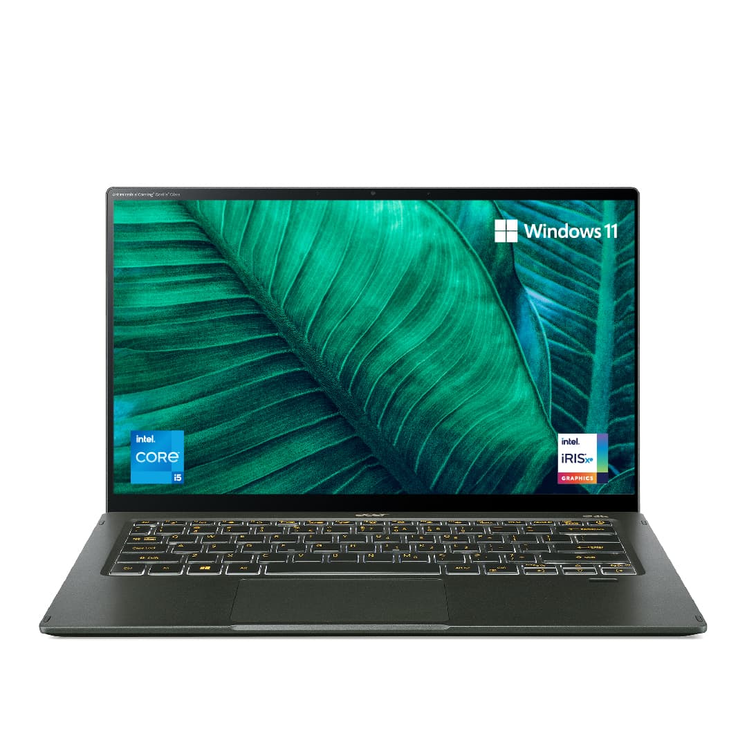 Acer Swift 5 SF514-55TA (NX.A6SSI.005) Mist Green Laptop, Intel Core i5 11th Gen, 8 GB RAM, 512 GB SSD, 14 Inches (35.56 cm), Intel Integrated Iris Xe, Windows 11