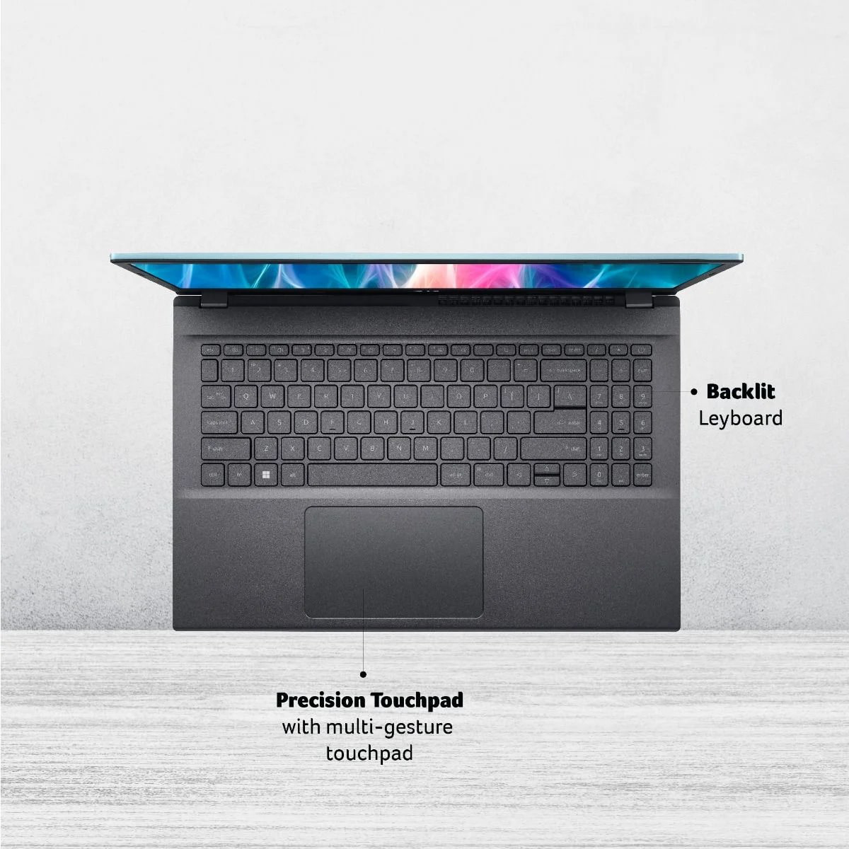 Acer Aspire 5 A515-57 (NX.K2VSI.002) Glacier Blue laptop, Intel core i3 12th gen,  8GB RAM,  512 GB, Intel UHD Graphics, 39.6 cm (15 inch) with Full HD, 1.76 Kg, Windows 11 home with MS Office