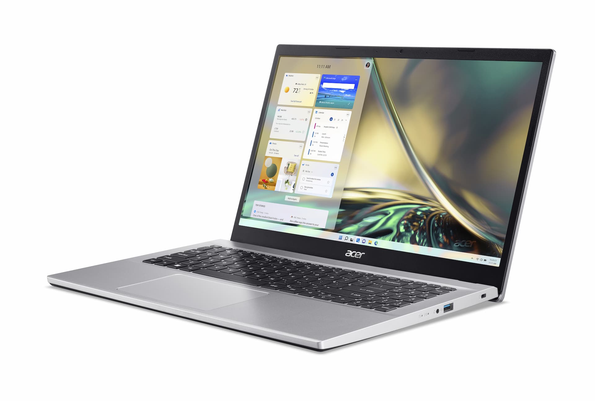 Acer Aspire 3 A315-510P (UN.KDHSI.002) Silver Laptop, Intel Core i3 N305, 8 GB RAM, 256 GB SSD, 39.6 cm (15.6") Full HD, Intel UHD Graphics, 1.7 KG, Windows 11 Home
