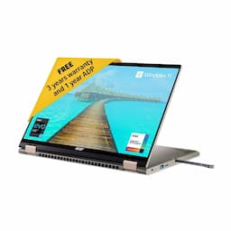 Acer Spin 5 (NX.K08SI.001) With Stylus, Intel Core i7 12th Gen, 16 GB RAM, /1 TB SSD, 35.6 cm (14") WQXGA 2560 x 1600 Touchscreen Display, Intel Iris Xe Graphics, 1.3 Kg,  Windows 11 Home with MS Office
