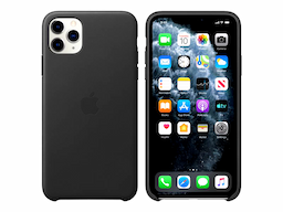 Apple (MX0E2ZM/A) iPhone 11 Pro Max Machined aluminium Leather Case