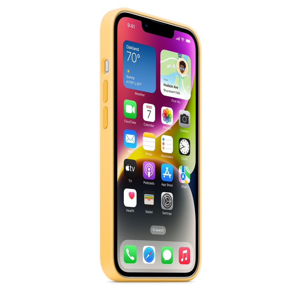 Apple MPT23ZM/A iPhone 14 Silicone Case with MagSafe - Sunglow