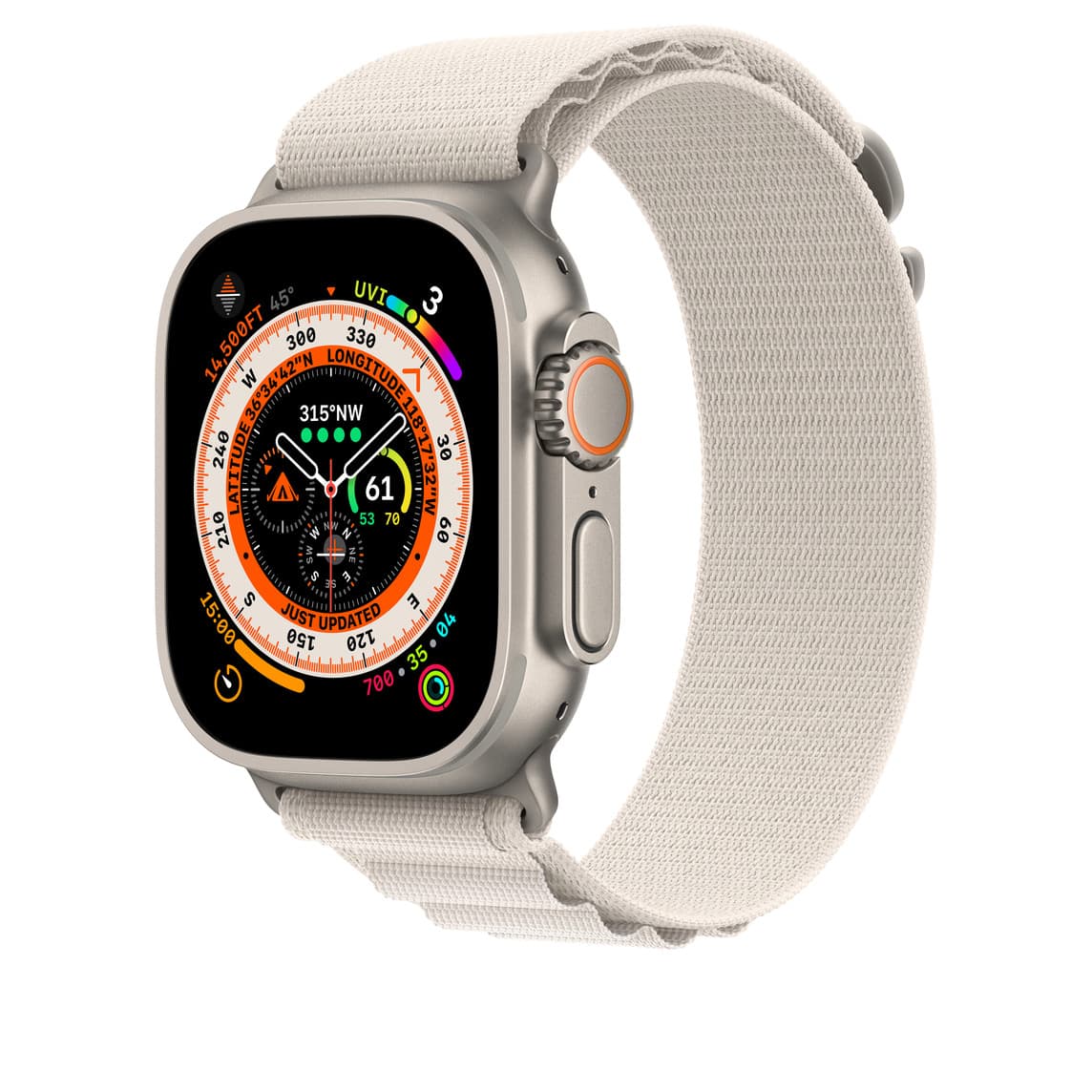 Apple/MQE63ZM/A/APPLE WATCH 49 STARLIGHT ALP M-ZML