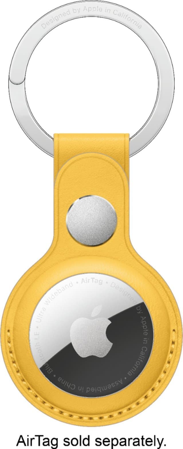 Apple MM063ZM/A MM063ZM/A AirTag Leather Key Ring - Meyer Lemon