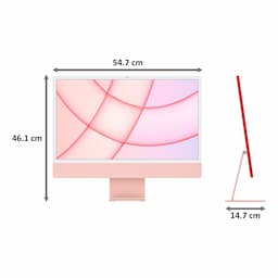 Apple MJVA3HN/A iMac with Retina 4.5K , 24-inch, M1chip with 8-Core CPU and 7-Core GPU, 256 GB, Pink