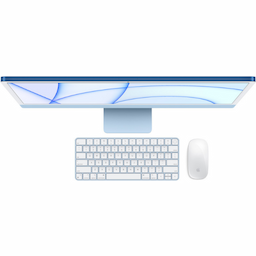 Apple MQRC3HN/A iMac Apple M3 Chip, 8 GB Memory, 256 GB Storage, 24 Inch Display - Blue