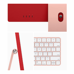 Apple IMAC (Z14P001P6) Pink All in one Desktop, Apple M1 chip with 8core CPU, 16GB RAM, 256GB SSD, 24"inch Display, MacOS