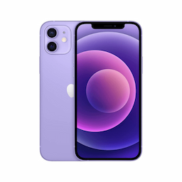 Apple MJNP3HN/A iPhone 12 with 4 GB RAM, 128 GB storage, 6.1 Inch, 5G technology, Nano and eSIM - Purple