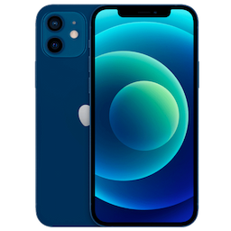 Apple MGJE3HN/A iPhone 12 with 6 GB RAM, 128 GB storage, 5G technology, Dual SIM, A14 Bionic Chip with Next Generation Neural Engine - Blue