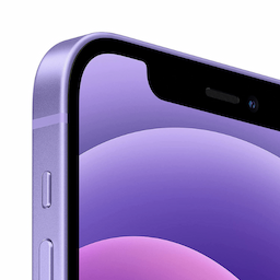 Apple MJNP3HN/A iPhone 12 with 4 GB RAM, 128 GB storage, 6.1 Inch, 5G technology, Nano and eSIM - Purple
