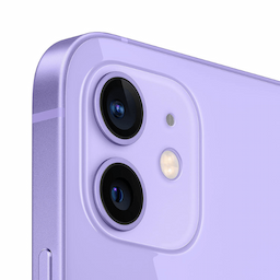 Apple MJNP3HN/A iPhone 12 with 4 GB RAM, 128 GB storage, 6.1 Inch, 5G technology, Nano and eSIM - Purple