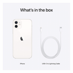 Apple iPhone 12 (MGJC3HN/A) White, 4GB RAM, 128GB, A14 Bionic Chip, 6.1 Inches, 5g, Nano and eSIM