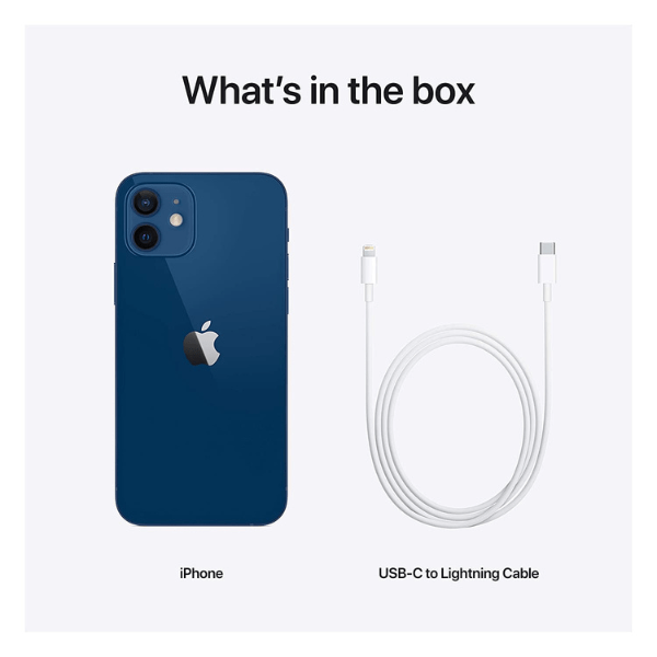 Apple iPhone 12 (MGJK3HN/A) Blue, 4GB RAM, 256GB, A14 Bionic Chip, 6.1 Inches, 5g, Nano and eSIM
