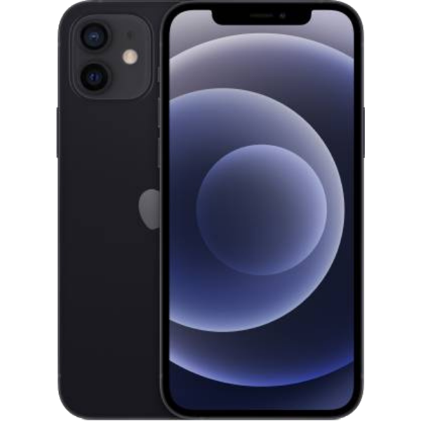Apple MGJA3HN/A iPhone 12, 4GB RAM, 128GB, Hexa-CoreA14 Bionic Chip Processor, 6.1 Inches, 5G, Dual Sim - Black