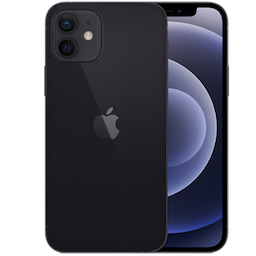 Apple MGJA3HN/A iPhone 12, 4GB RAM, 128GB, Hexa-CoreA14 Bionic Chip Processor, 6.1 Inches, 5G, Dual Sim - Black
