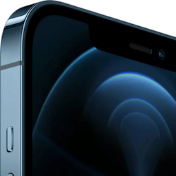 Apple iPhone 12 Pro Max (MGDF3HN/A) with 4 GB RAM, 64GB storage, 5g technology, Dual Sim, A14 Bionic Chip with Next Generation Neural Engine, Pacific Blue