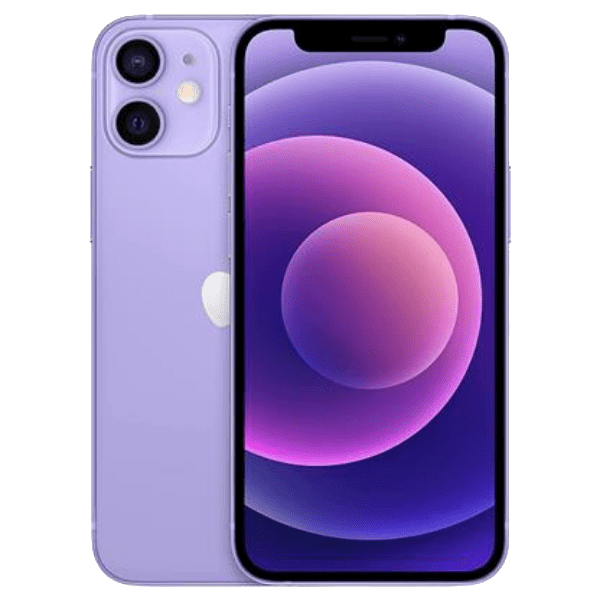 Apple iPhone 12 Mini (3J248HN/A) with 6 GB RAM, 64GB storage, 5g technology, Dual Sim, A14 Bionic chip, Purple