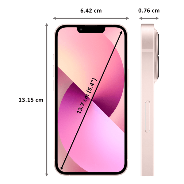 Apple iPhone 13 mini (MLKD3HN/A) Pink, 4GB RAM, 512GB, A15 Bionic Chip, 5.4 Inches, 5g, Nano and eSIM