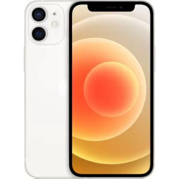 Apple iPhone 12 Mini (MGE43HN/A) White, 4GB RAM, 128GB, A14 Bionic Chip, 5.4 Inches, 5g, Dual Sim