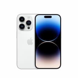 Apple MQ103HN/A iPhone 14 Pro with 256GB, iOS 16, A15 Bionic chip, 6core CPU with 2 performance, 6.1 inch OLED display, Silver