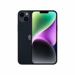 Apple iPhone 14 plus (MQ4X3HN/A) Midnight with 128GB, iOS 16, A15 Bionic chip, 6core CPU with 2 performance, 6.7 inch OLED display