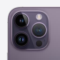 Apple iPhone 14 Pro (MQ1F3HN/A) Deep Purple with 256GB, iOS 16, A15 Bionic chip, 6core CPU with 2 performance, 6.1 inch OLED display