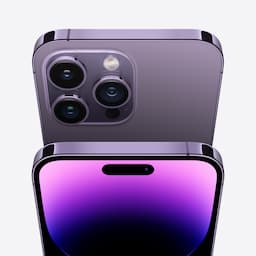 Apple iPhone 14 Pro (MQ1F3HN/A) Deep Purple with 256GB, iOS 16, A15 Bionic chip, 6core CPU with 2 performance, 6.1 inch OLED display