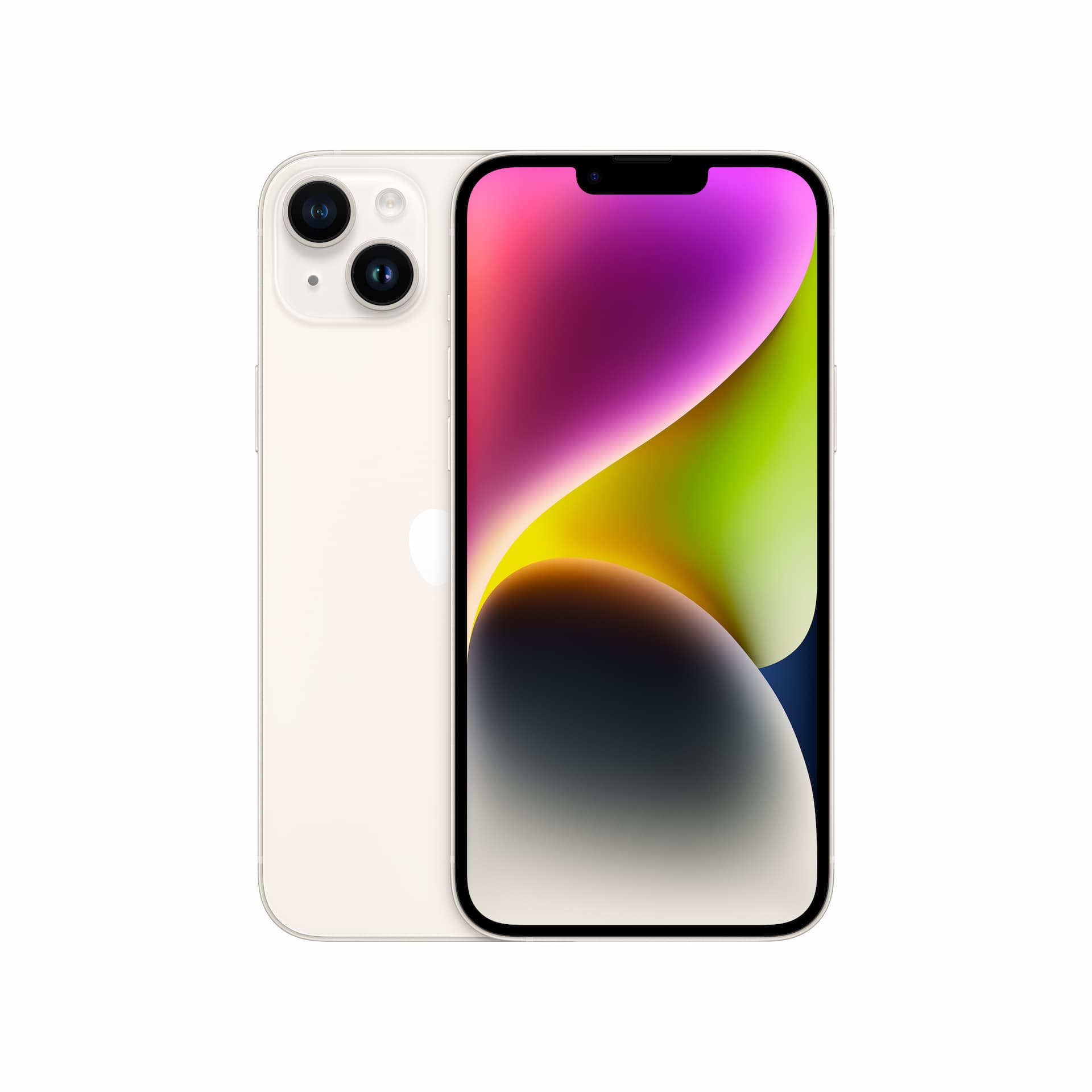 Apple iPhone 14 plus (MQ4Y3HN/A) Starlight with 128GB, iOS 16, A15 Bionic chip, 6core CPU with 2 performance, 6.7 inch OLED display