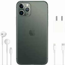 Apple iPhone 11 Pro Max (MWHH2HN/A) with 4G technology, Dual Sim, Midnight Green