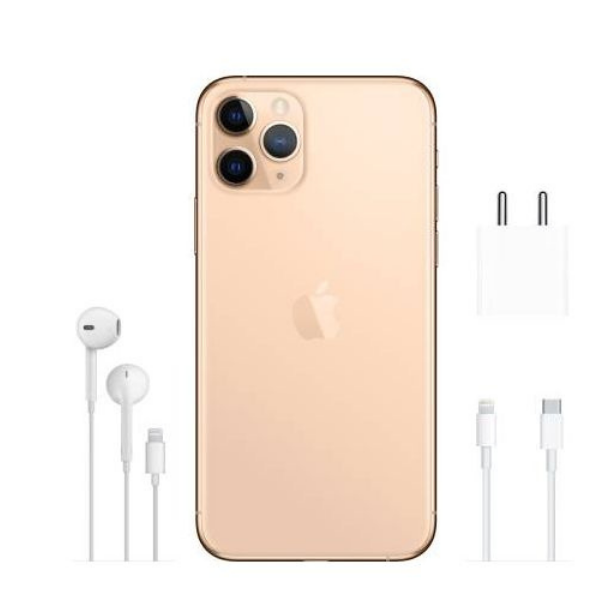 Apple iPhone 11 Pro (MWC92HN/A) Gold, 4GB RAM, 256GB, A13 Bionic Chip Processor, 5.8 Inches, 4g, Dual Sim