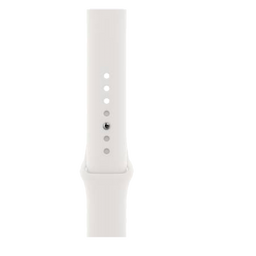 New Apple Watch Series 6 (GPS + Cellular, 44mm) - Silver Stainless Steel Case with White Sport Band