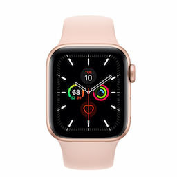 APPLE Smart Watch Series 5 40MM GPS + Cellular, Gold Aluminium Case with Pink Sport Band