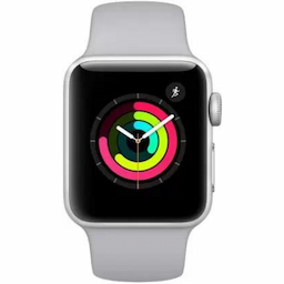 Apple Series 3 MTF22HN/A, White GPS 42mm Silver Aluminium Case with Sport Band Smart Watch