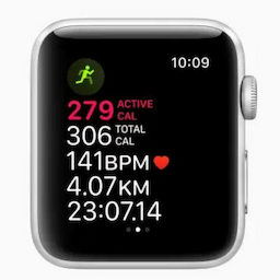 Apple Series 3 MTF22HN/A, White GPS 42mm Silver Aluminium Case with Sport Band Smart Watch
