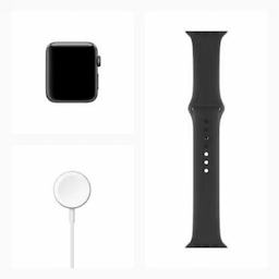 Apple Watch Space Grey Aluminium Case with Black Sport Band MTF32HN/A