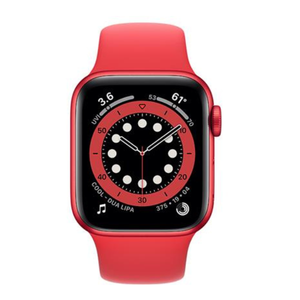 Apple Smart Watch Series 6 (M06R3HN/A) GPS + Cellular) RED, 32 GB, Aluminum Dial Smart Watch
