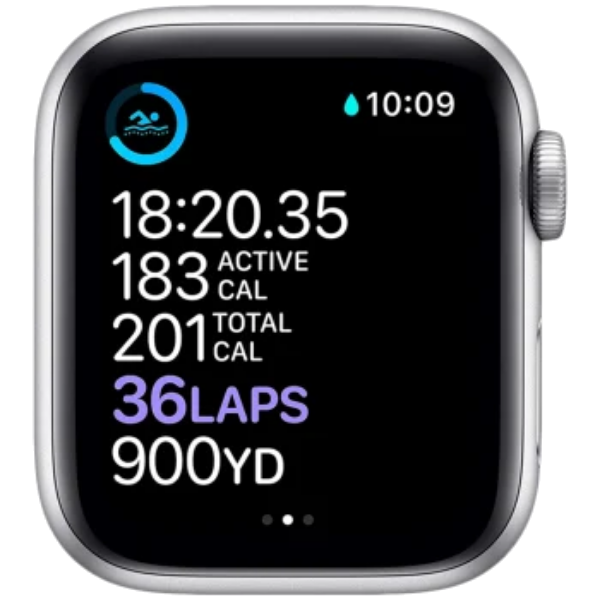 Apple Watch Series 6 (GPS + Cellular) - silver aluminium - smart watch with sport band - white - 32 GB
