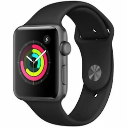 Apple Watch Space Grey Aluminium Case with Black Sport Band MTF32HN/A