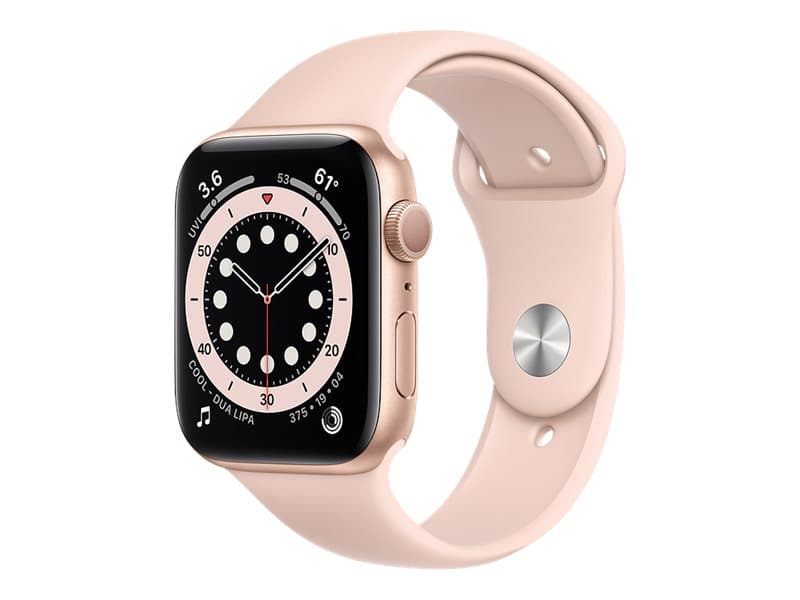 Apple Watch Series 6 (GPS) - gold aluminium - smart watch with sport band - pink sand - 32 GB