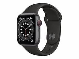 Apple Watch Series 6 (GPS + Cellular) - space grey aluminium - smart watch with sport band - black - 32 GB