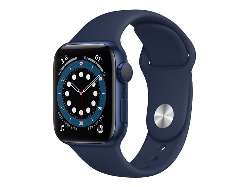 Apple Watch Series 6 (GPS + Cellular) - blue aluminium - smart watch with sport band - deep navy - 32 GB
