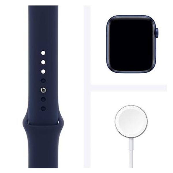 Apple Watch Series 6 (GPS + Cellular) - blue aluminium - smart watch with sport band - deep navy - 32 GB
