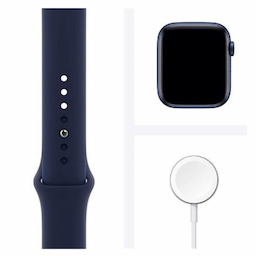 Apple Watch Series 6 (GPS + Cellular) - blue aluminium - smart watch with sport band - deep navy - 32 GB