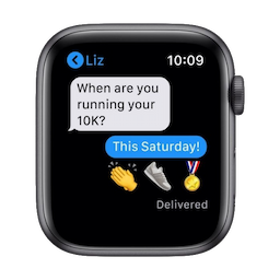 Apple Watch Nike S6 GPS + Cellular 44mm Space Grey Aluminium Case with Anthracite Black Nike Sport Band - Regular - M09Y3HN/A