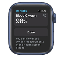 Apple Watch Series 6 (GPS), M00J3HN/A, blue aluminium, 32 GB, smart watch with sport band, Deep Navy