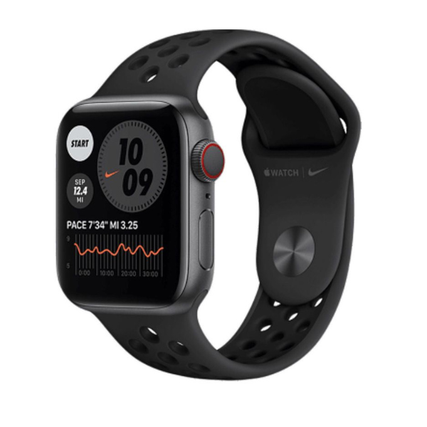 Apple Watch Nike S6 GPS + Cellular 44mm Space Grey Aluminium Case with Anthracite Black Nike Sport Band - Regular - M09Y3HN/A